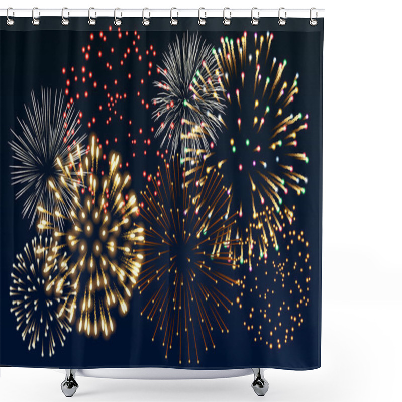 Personality  Fireworks Shower Curtains