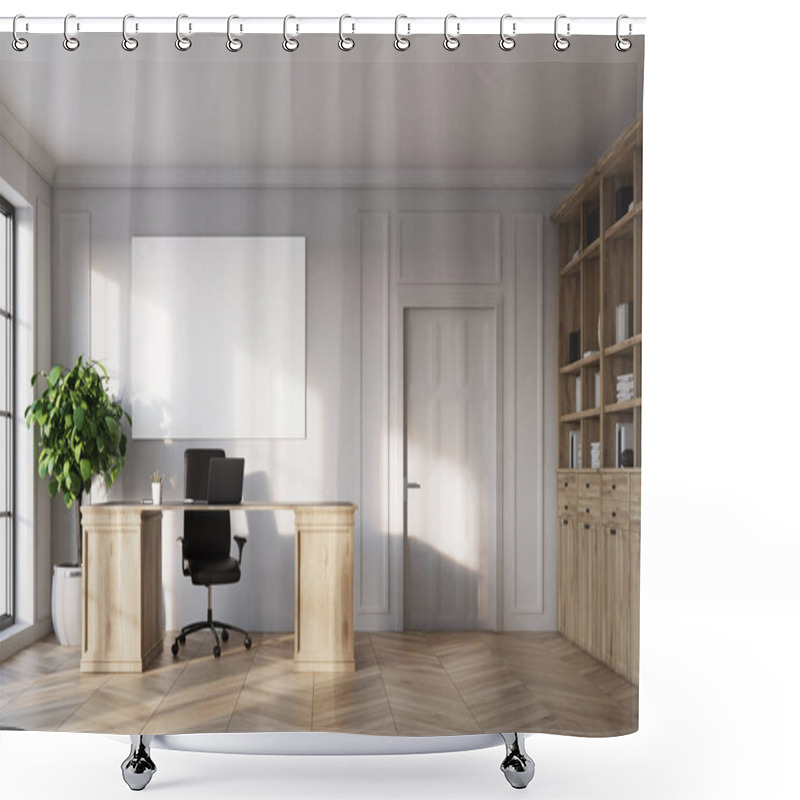 Personality  CEO Office Interior, Poster, Bookcase Shower Curtains