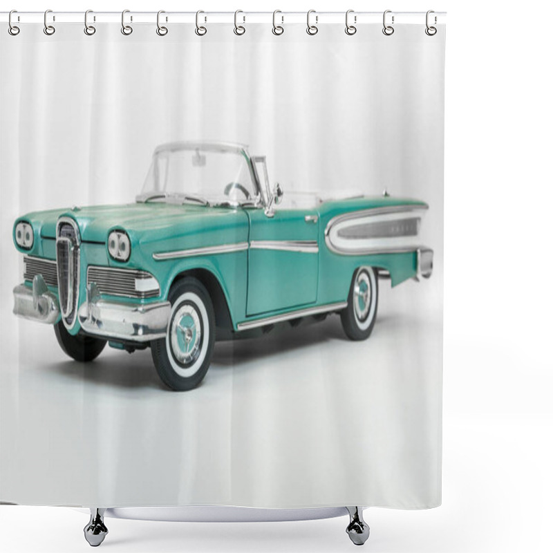 Personality  Model Of An Old Convertible Car Originally Manufactured In The Year 1958. Shower Curtains