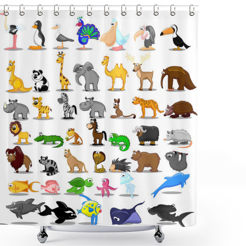 Personality  Extra Large Set Of Animals Shower Curtains