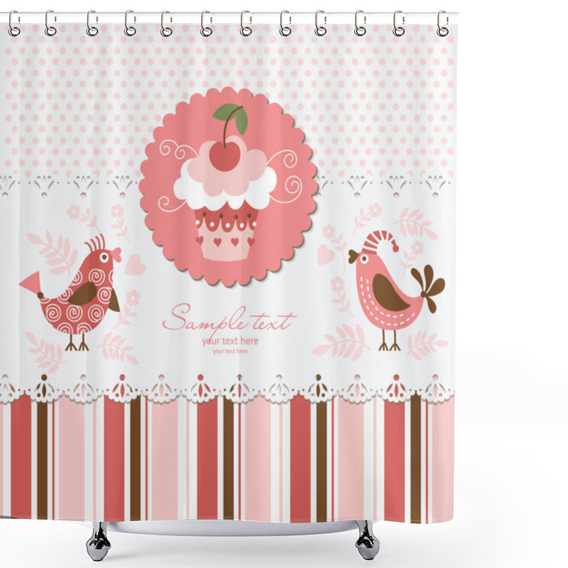 Personality  Greeting Card Shower Curtains