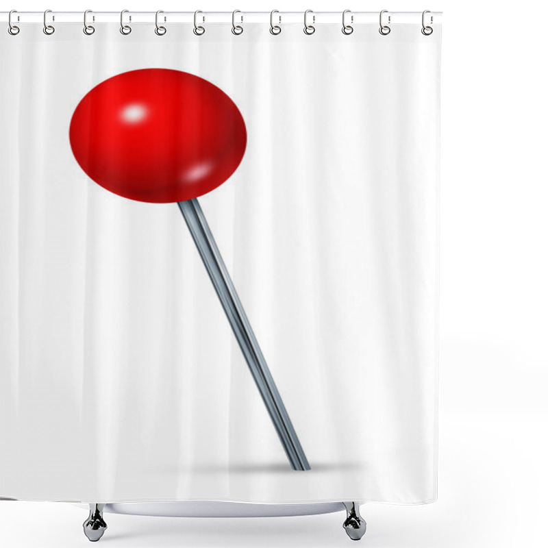 Personality  Red Pushpin Shower Curtains