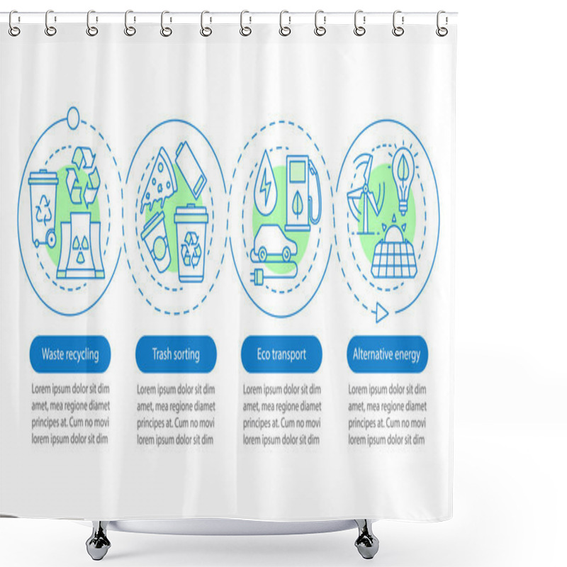 Personality  Environment Protection Vector Infographic Template Shower Curtains