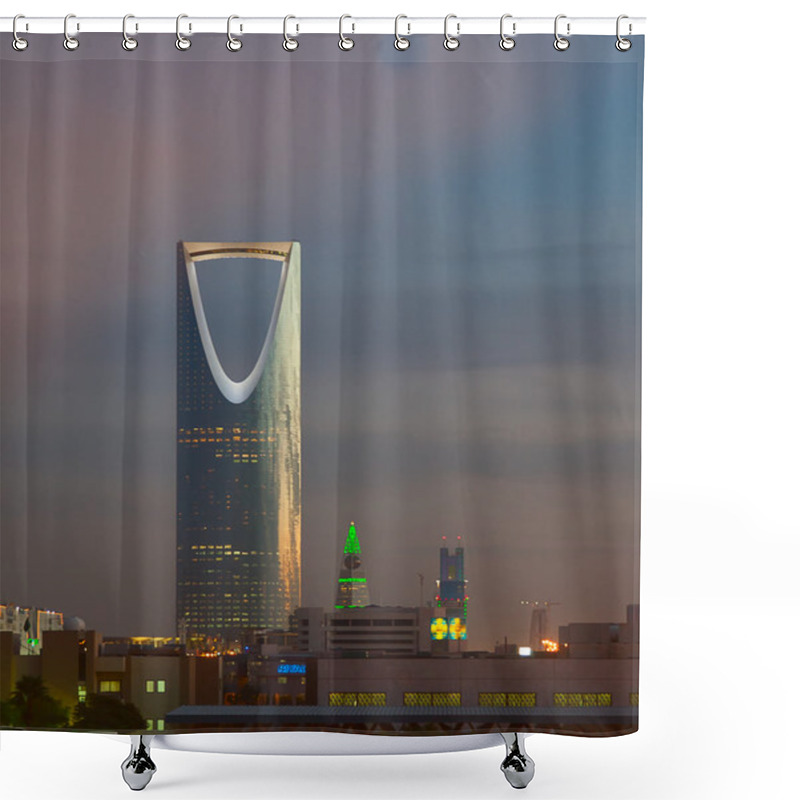 Personality  Kingdom Tower N Riyadh, Saudi Arabia. Shower Curtains