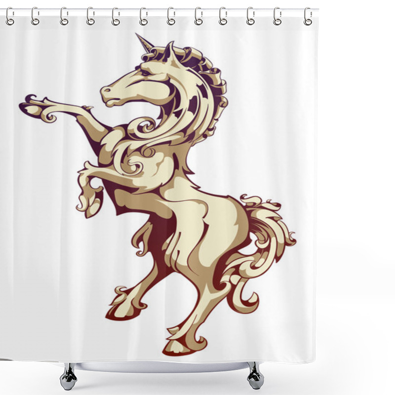 Personality  Unicorn Blazon Shower Curtains