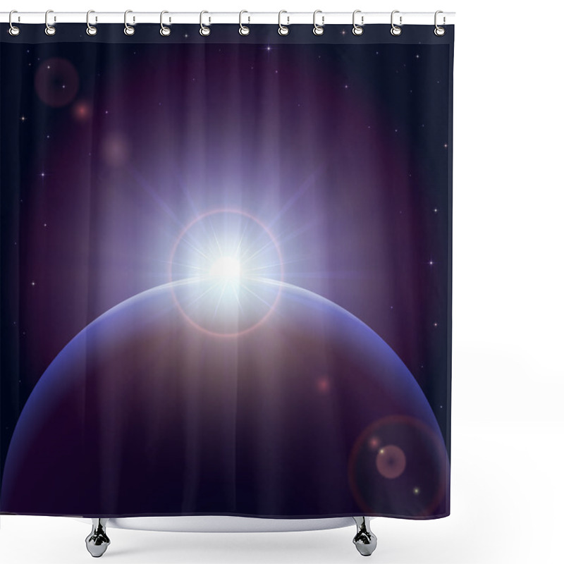 Personality  Planet Earth In Space Shower Curtains