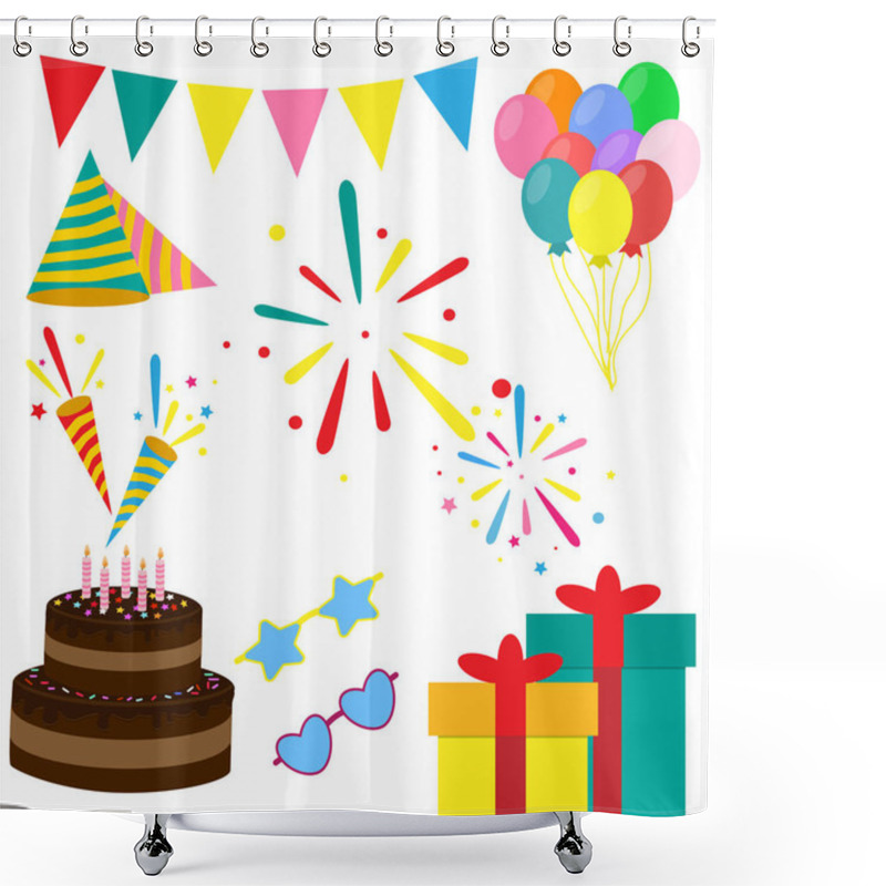 Personality  Birthday And Party Set Accessories Shower Curtains