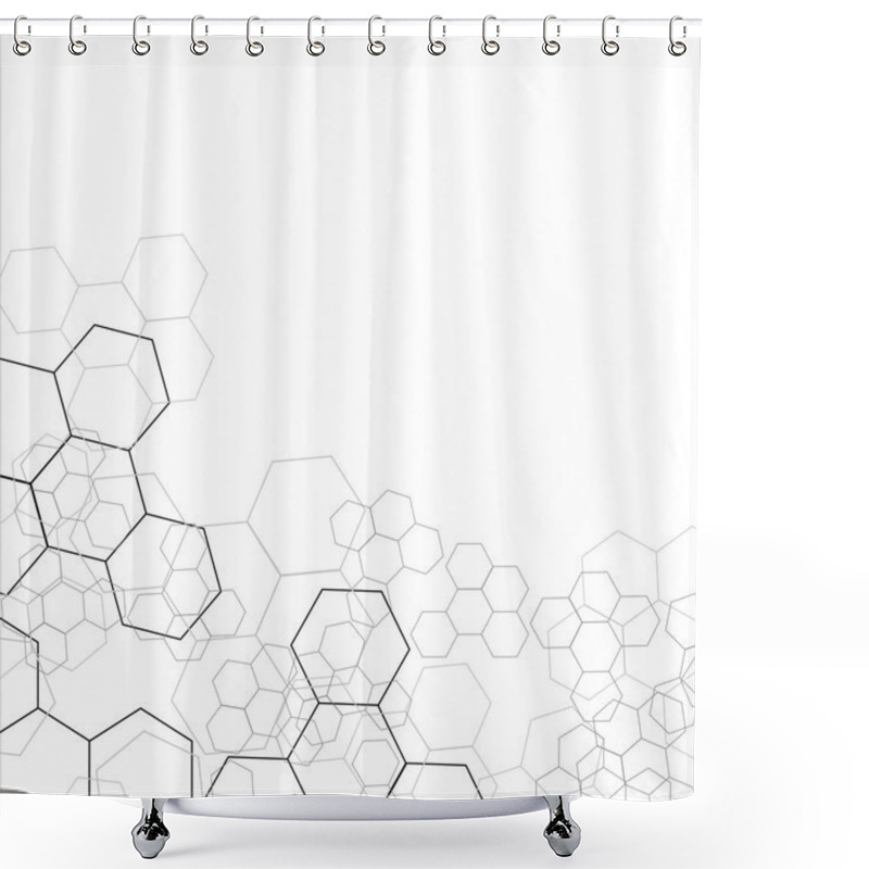 Personality  Hexagon Background Shower Curtains