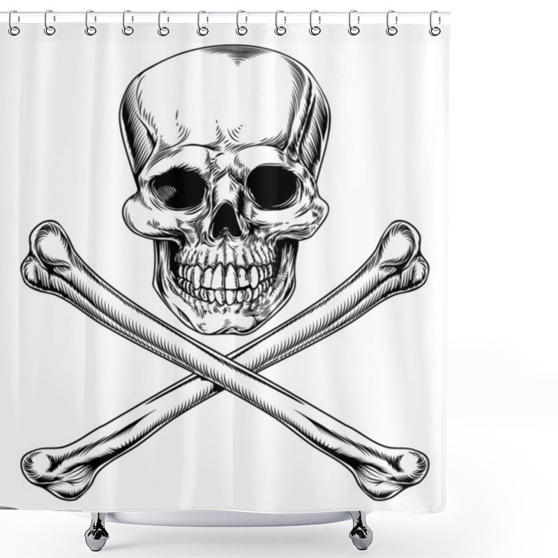 Personality  Jolly Roger Skull And Crossbones Shower Curtains