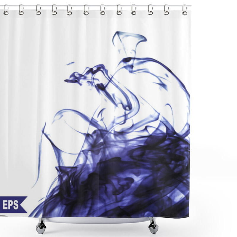 Personality  Vector Abstract Violet Cloud. Ink Swirling In Water, Clouds Of Ink Isolated. Abstract Banner Paints. Shower Curtains