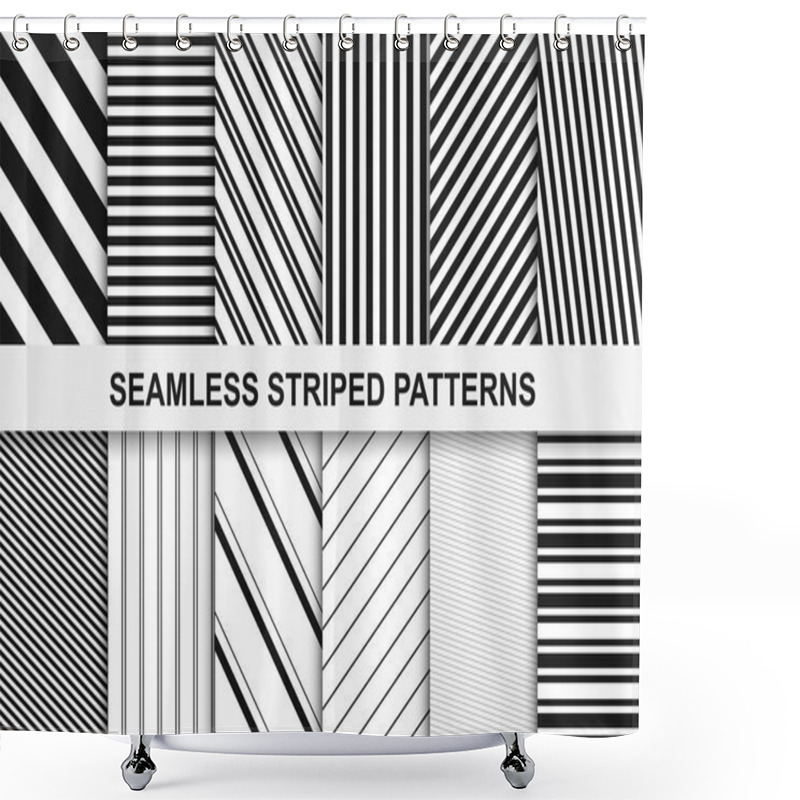 Personality  Striped Seamless Patterns Collection  Shower Curtains