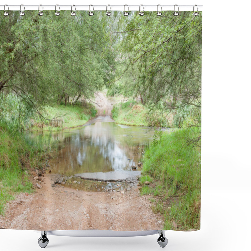 Personality  Road Crossing The Baviaans River Shower Curtains