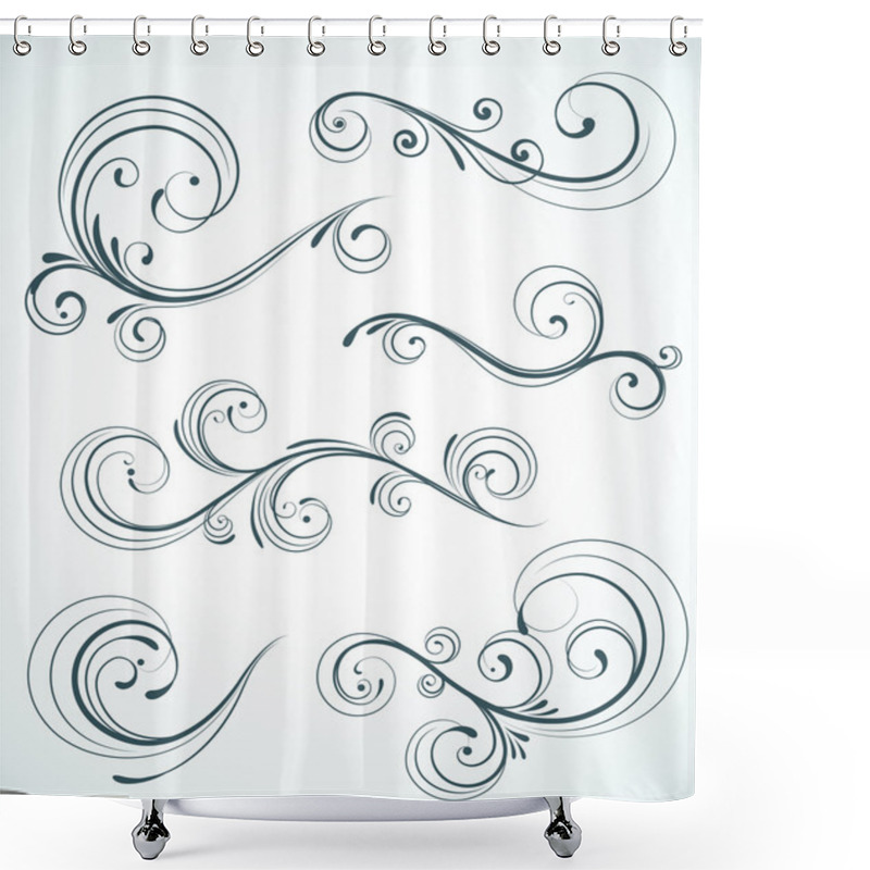 Personality  Decorative Floral Elements Shower Curtains