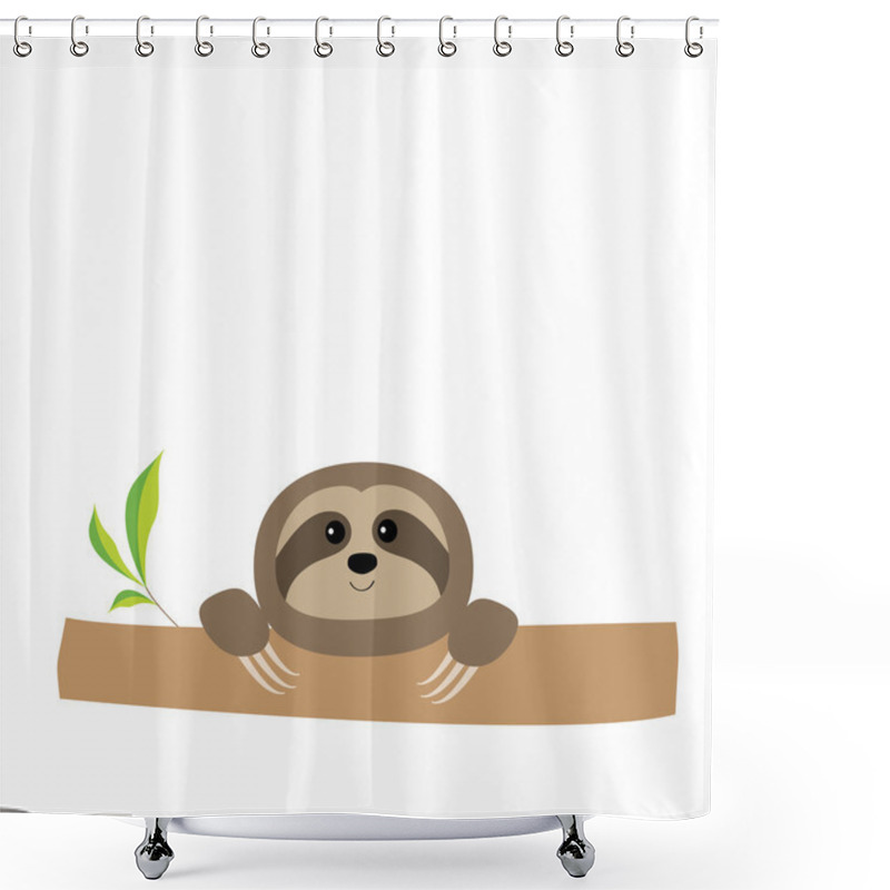 Personality  Sloth Face And Hands Shower Curtains