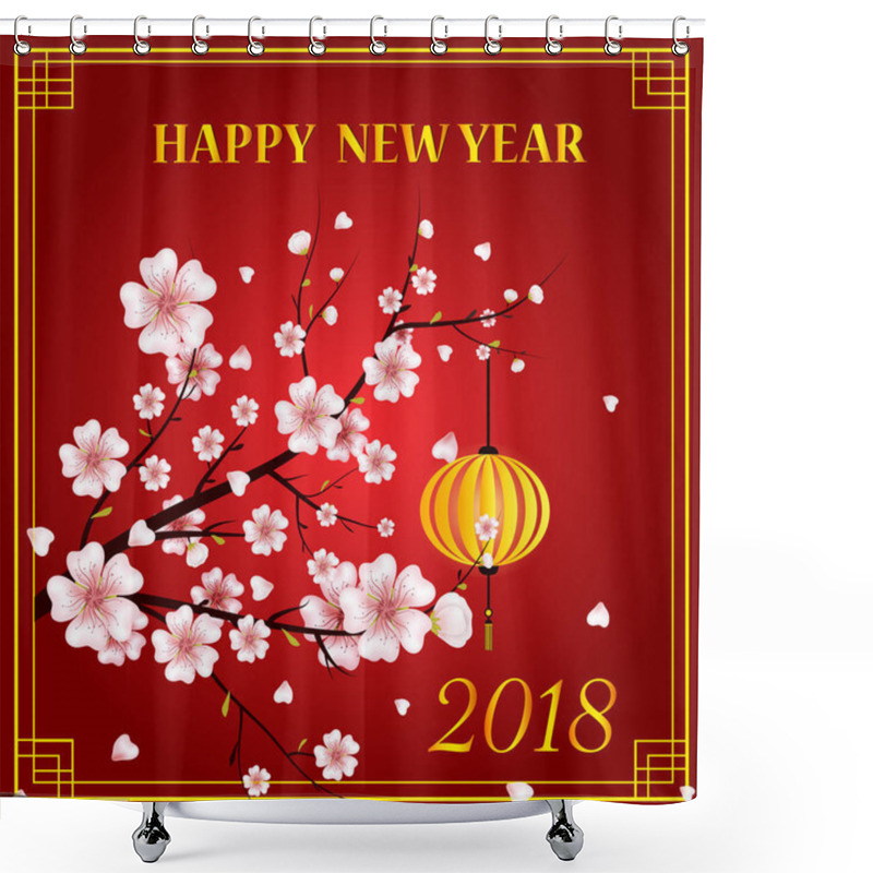 Personality  Happy Chinese New Year Shower Curtains