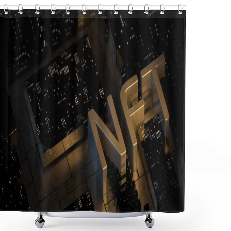 Personality  NFT Non Fungible Token Can Be Used To Commodify Digital Creations, Such As Digital Art, Video Game Items, And Music Files. Shower Curtains