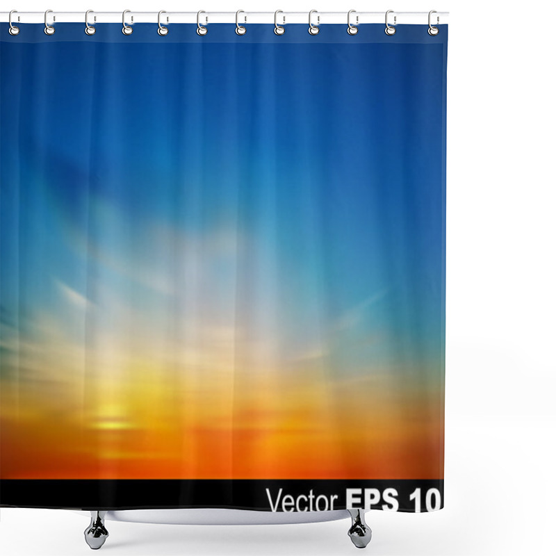 Personality  Abstract Nature Sky Background With Pink Sunrise Shower Curtains