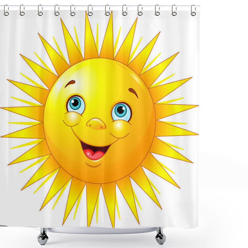 Personality  Smiling Sun Shower Curtains