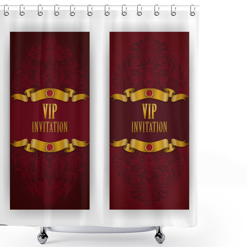 Personality  Elegant Template For Vip Luxury Invitation Shower Curtains