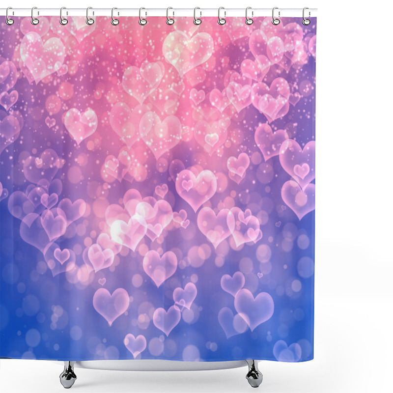 Personality  Abstract Heart From Bokeh Background Shower Curtains