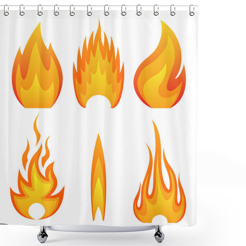 Personality  Flame Fire Shower Curtains