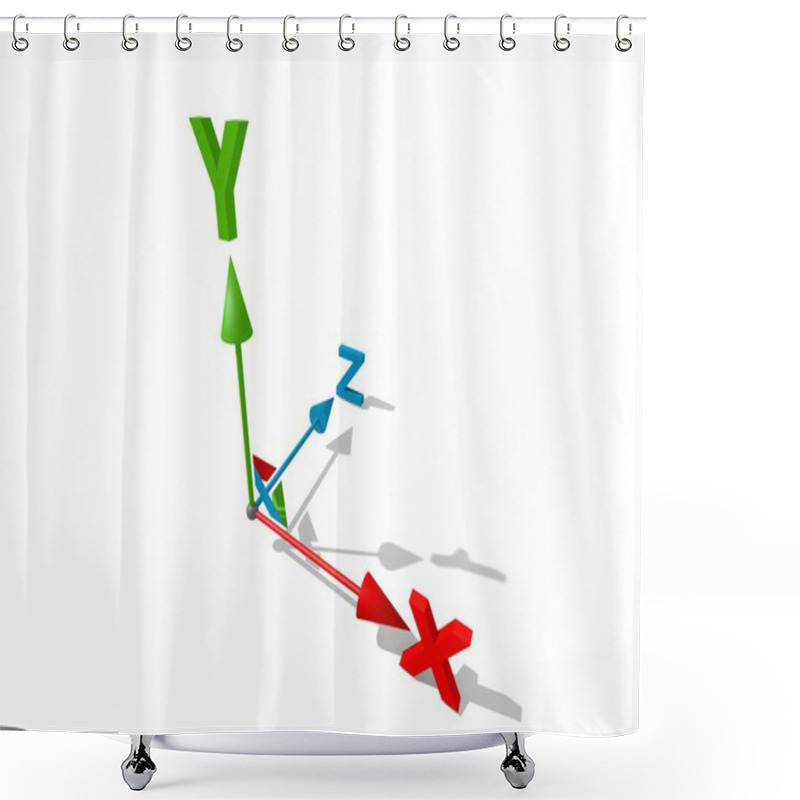 Personality  3D Axis Shower Curtains