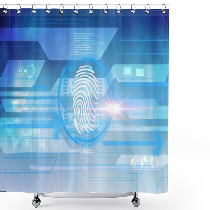 Personality  Fingerprint Identification Graphic Shower Curtains