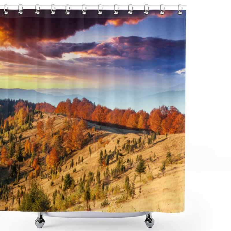 Personality  Autumn Mountains Shower Curtains