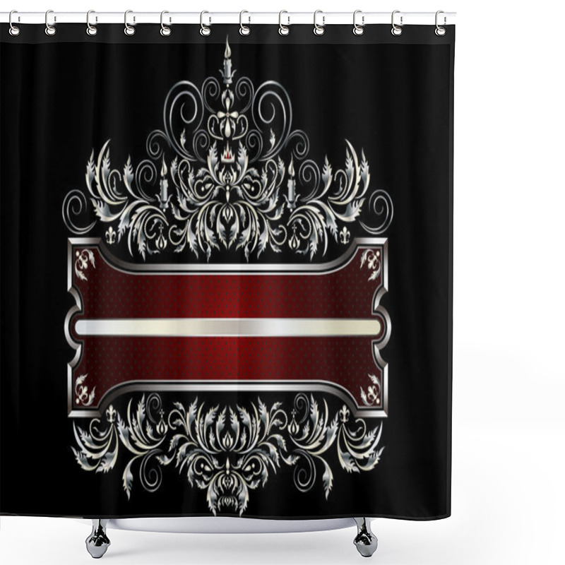 Personality  Silver Frame With Decor Of The Victorian Style Shower Curtains