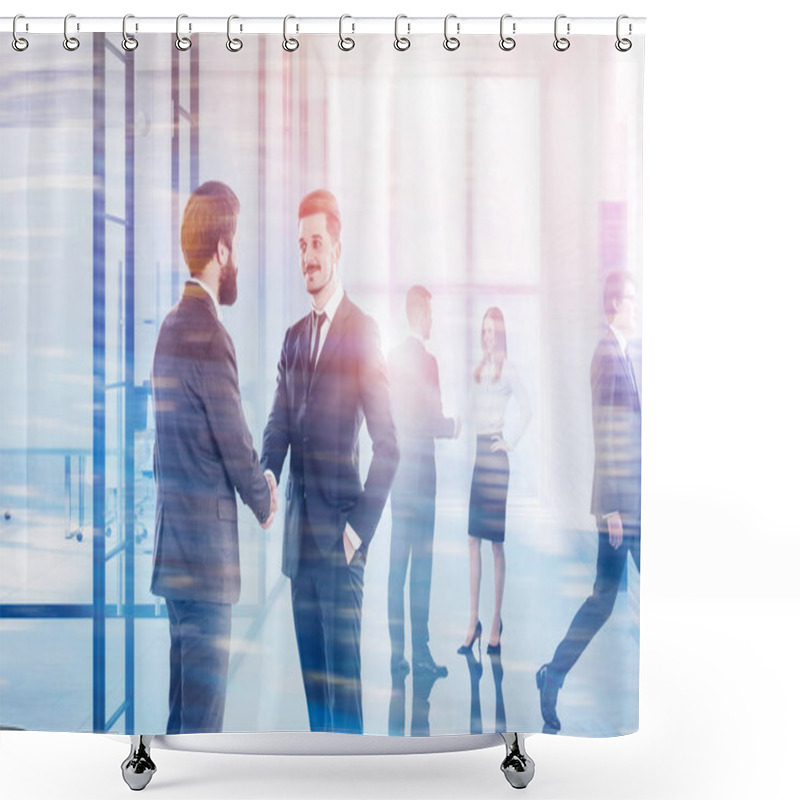 Personality  Business People In Office Lobby Shower Curtains