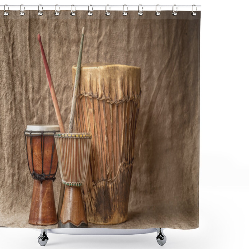 Personality  Tree Djembe Drums Shower Curtains