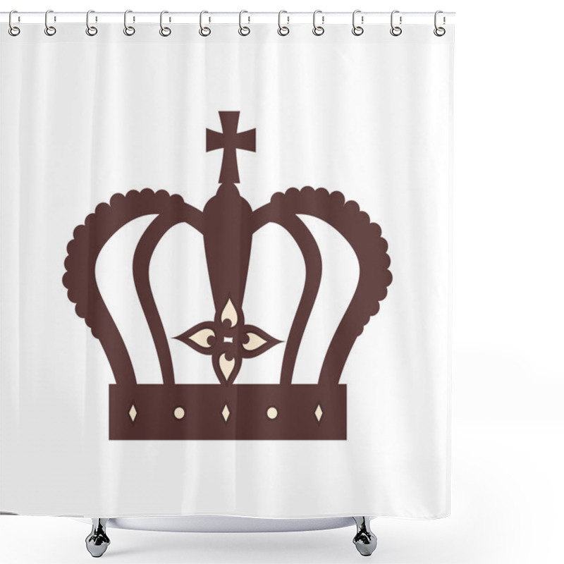 Personality  Royal Crown London Icon Vector Graphic Shower Curtains