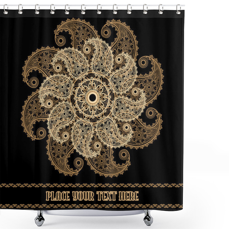 Personality  Mehndi Lace Paisley Mandala Shower Curtains