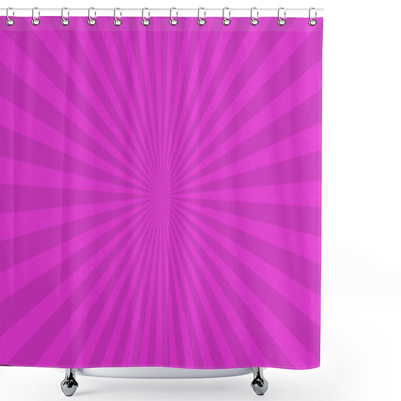 Personality  Fuxia Sun Rays. Pop Art And Comic Style Backgound. Shower Curtains