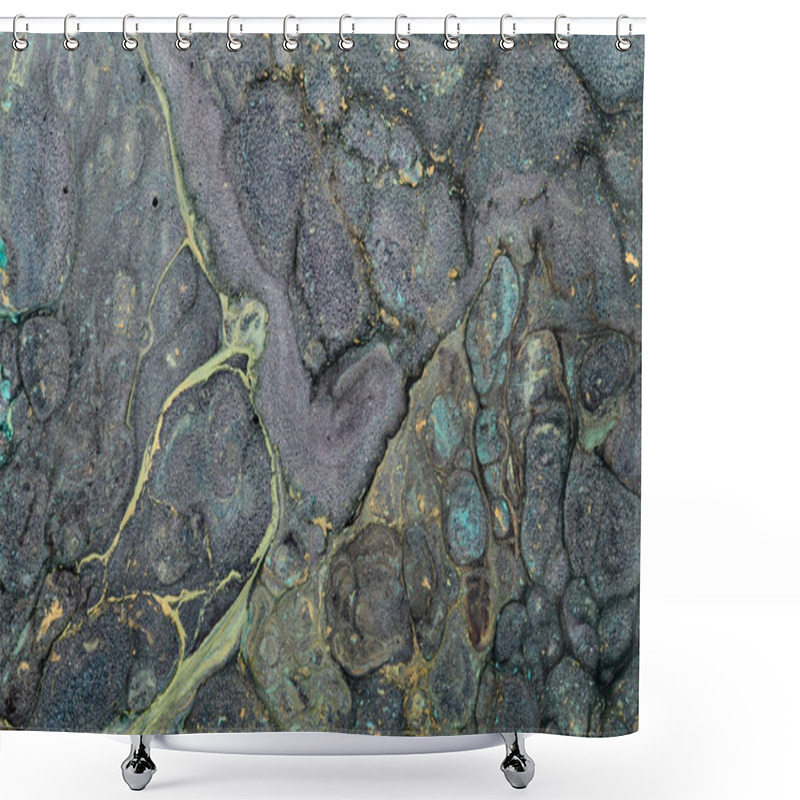 Personality  Abstract Versicoloured Background. Luxury Fluid Art. Waves, Splashes And Blots Of Acrylic Alcohol Ink, Paints Under Water. Multicolored Marble Texture Shower Curtains