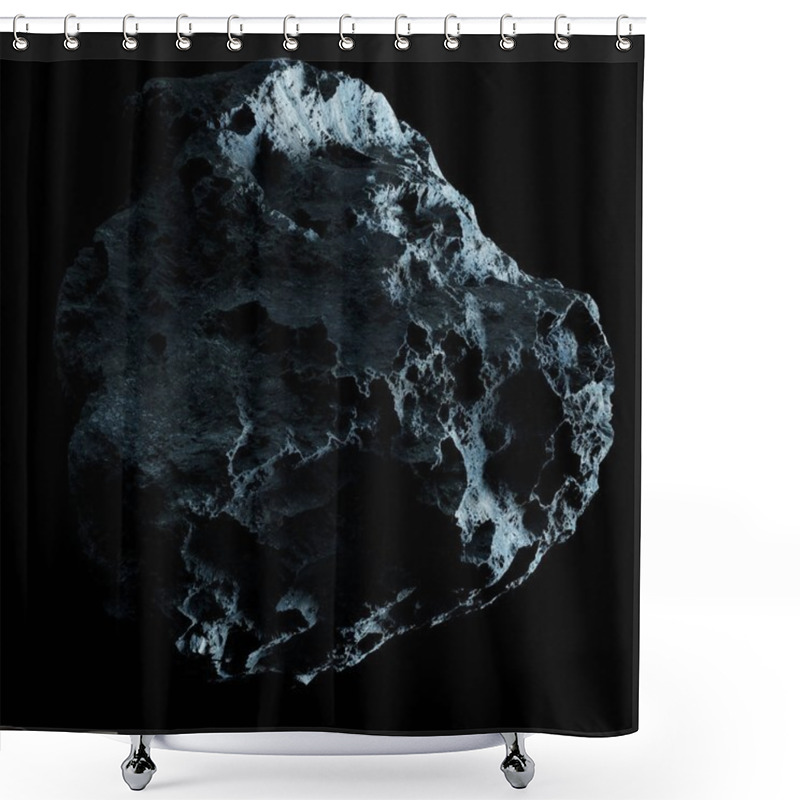 Personality  Dark Rock Asteroid Isolated 3D Rendering Shower Curtains