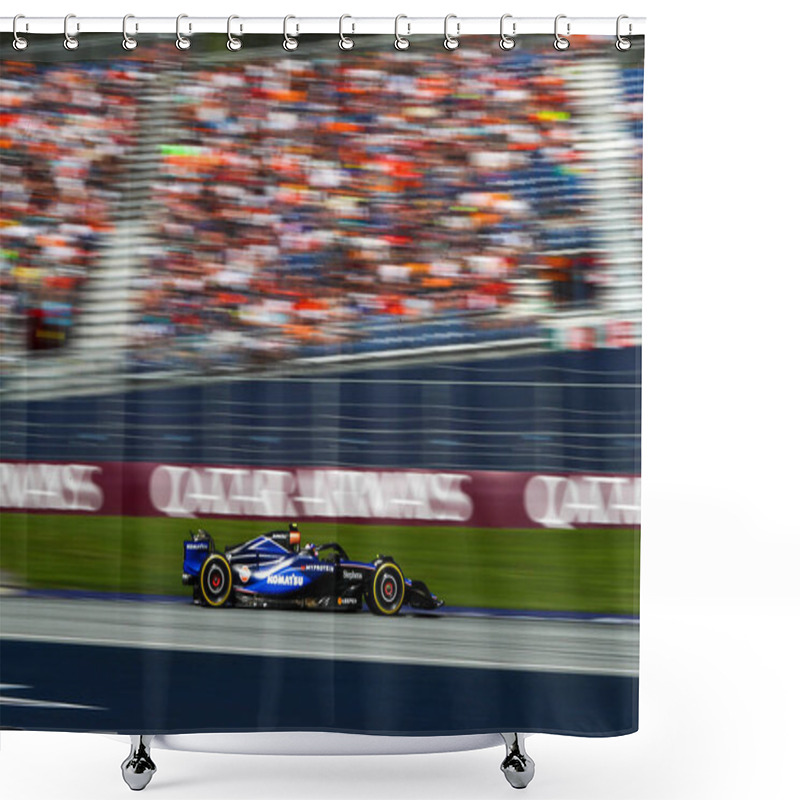 Personality   Alexander Albon (THA) - Williams Racing - Williams FW46 - Mercedes During Sprint Qualify Session Of  Formula 1 Qatar Airways Austrian Grand Prix 2024, RedBull Ring, Spielberg, Austria 28th June 2024 Shower Curtains