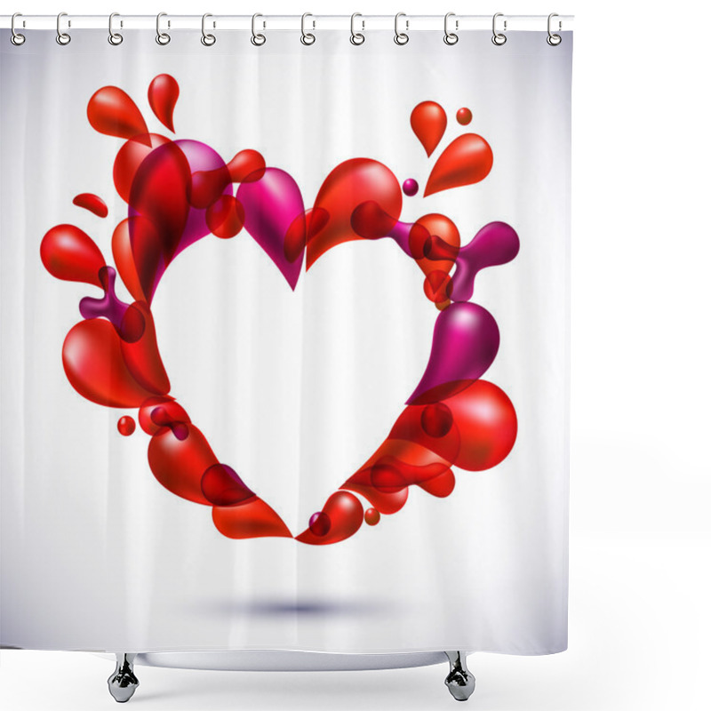 Personality  Love Heart Background. Shower Curtains