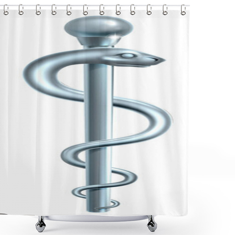 Personality  Rod Of Asclepius Shower Curtains