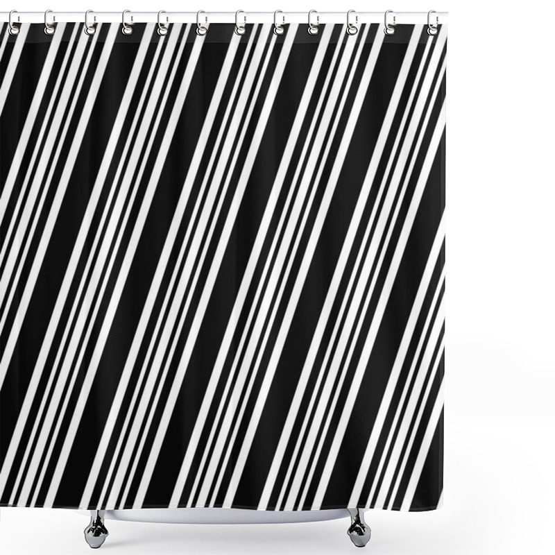 Personality  Black White Seamless Angular Line Pattern Shower Curtains