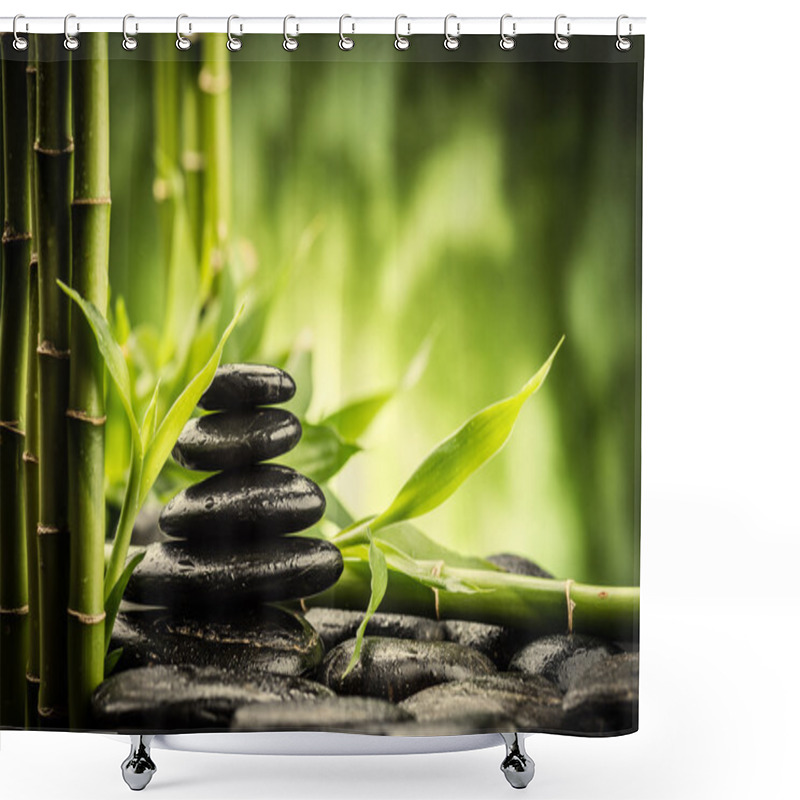 Personality  Zen Basalt Stones Shower Curtains