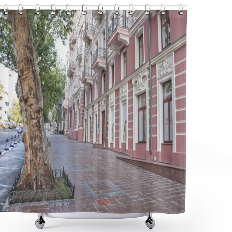 Personality  Sidewalk On A Street In Odessa, Ukraine. Shower Curtains