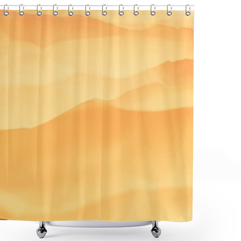 Personality  Orange Paper Layers Background Sandy Desert Hills Shower Curtains