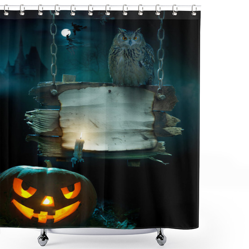 Personality  Design Background For Halloween Party Shower Curtains