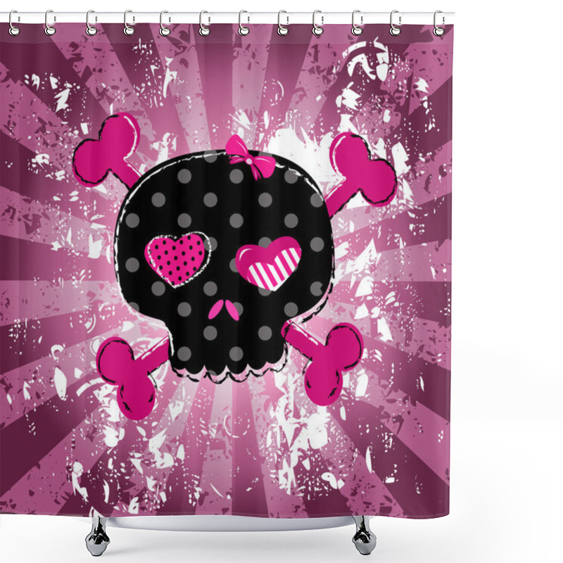 Personality  Cute Skull Shower Curtains