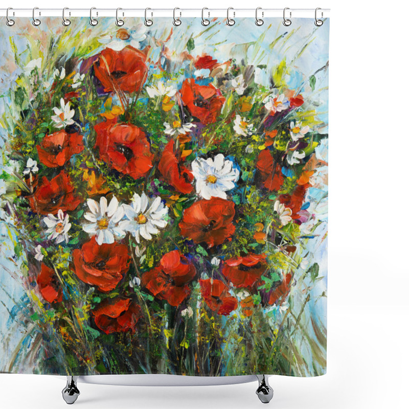 Personality  A Flower Bouquet Shower Curtains