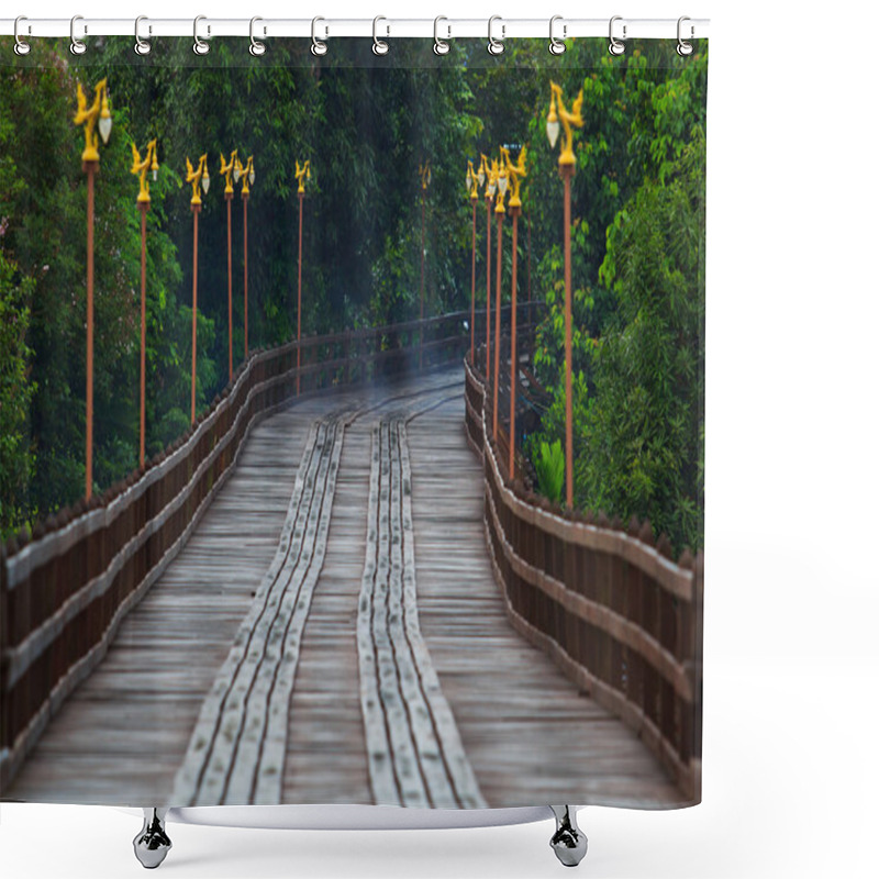 Personality  Wood Bridge Shower Curtains