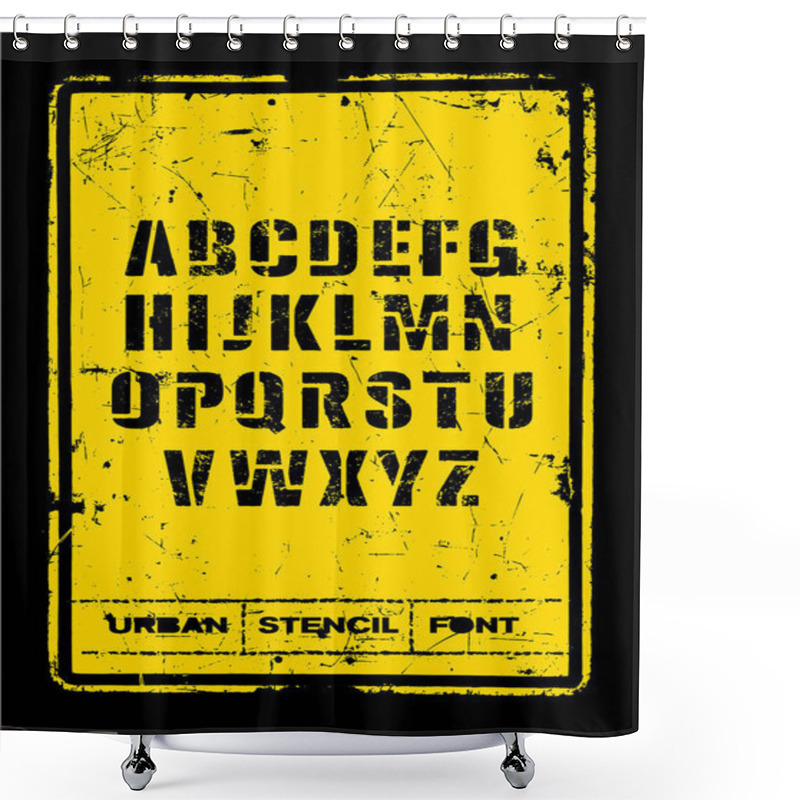 Personality  Alphabet Letters, Simply Vector Illustration Shower Curtains