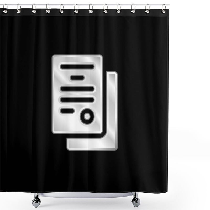 Personality  Agreement Silver Plated Metallic Icon Shower Curtains