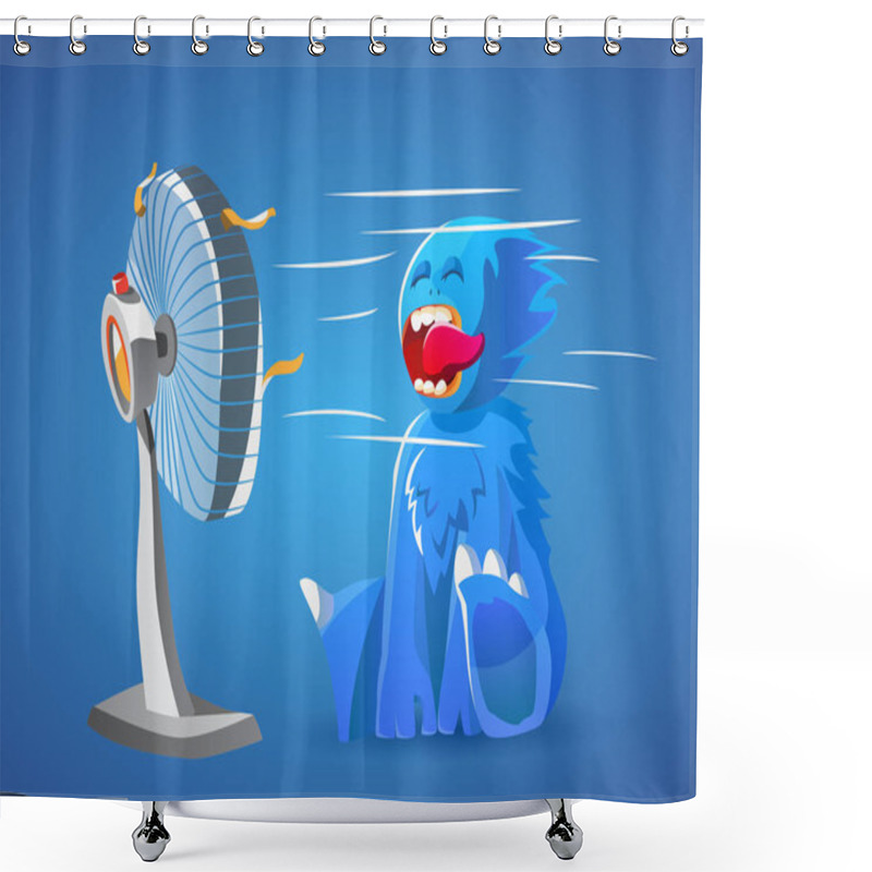 Personality  Cartoon Cute Monster Shower Curtains